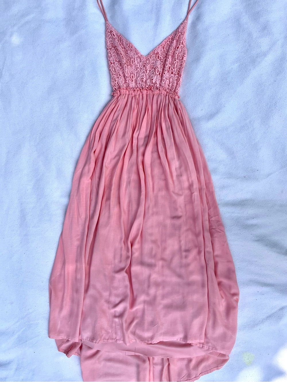 Women’s Stunning Backless Asymmetrical Maxi Dress - Coral Pink